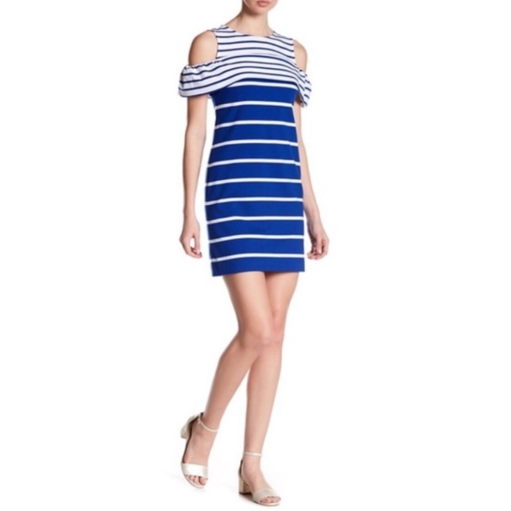 Vince Camuto | Blue & White Stripped Dress